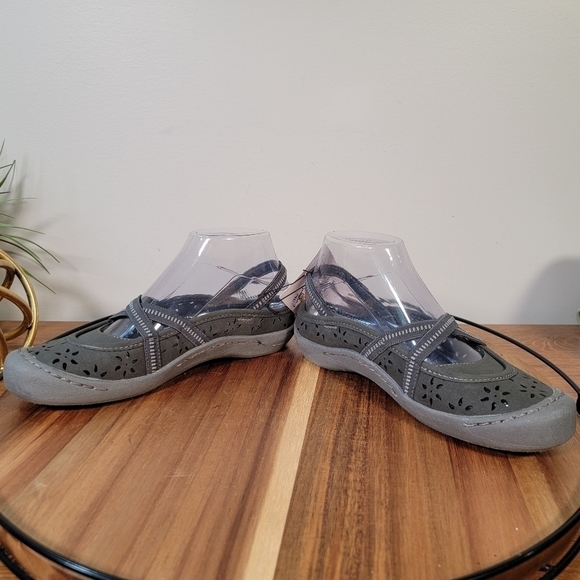 NEW Muk Luks Erin Dark Gray Sling Back Mary Jane Flats Size 6 - Picture 10 of 14